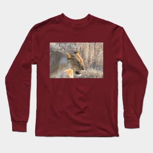 Namibia. Etosha National Park. Queen Lioness. Long Sleeve T-Shirt